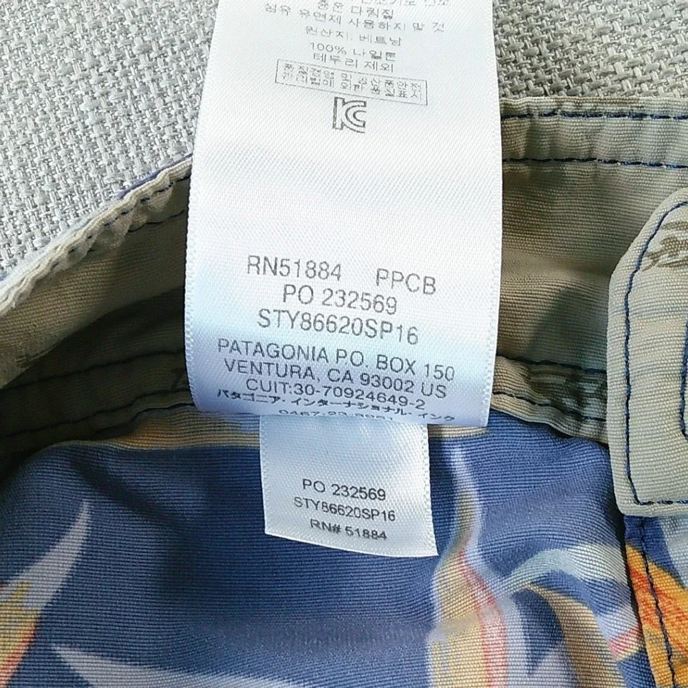 Patagonia Board Shorts Mens 28 Blue Bird of Paradise Marlin STY86620SP16